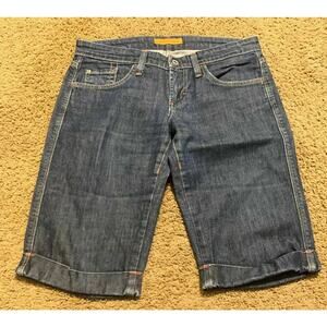 James Cured by Seun Denim Bermuda Cuffed Shorts Womens Size 28